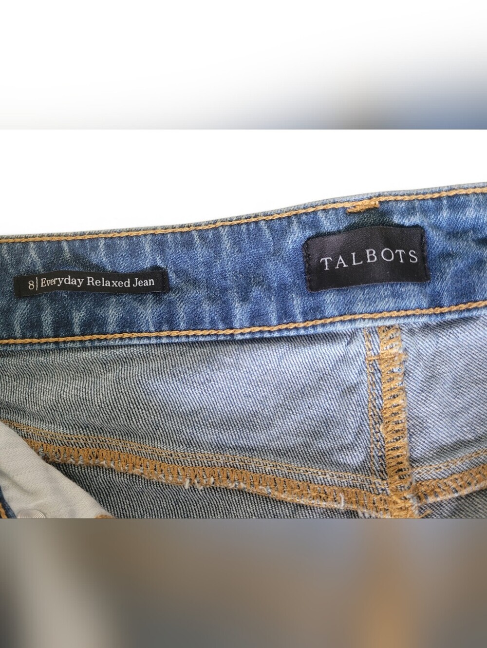 Talbots Everyday Relaxed Jeans Womens 8 Medium Wash Straight Leg 32x27.5 - Picture 3 of 8